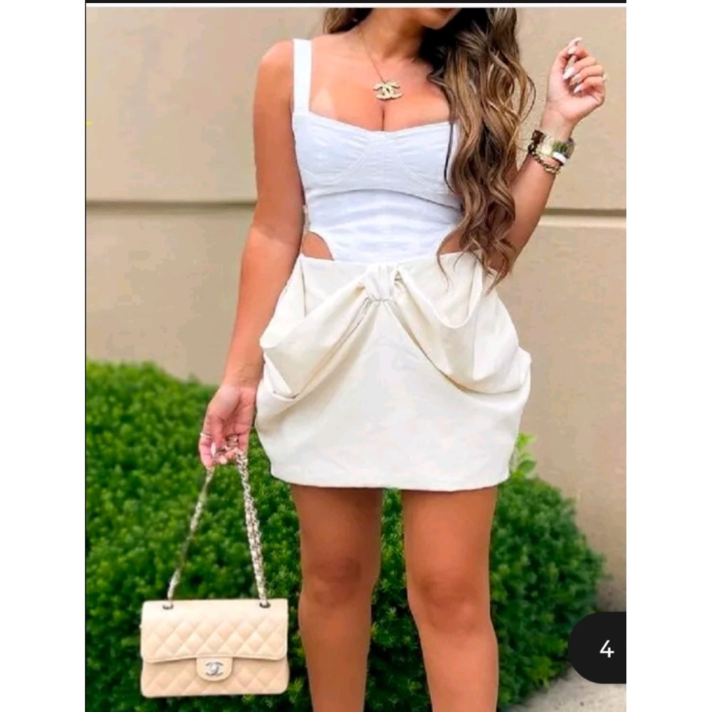 Zara Skirt Ivory White Ruched Mini Above Knee‎ Party Cocktail Lined NWT 0281